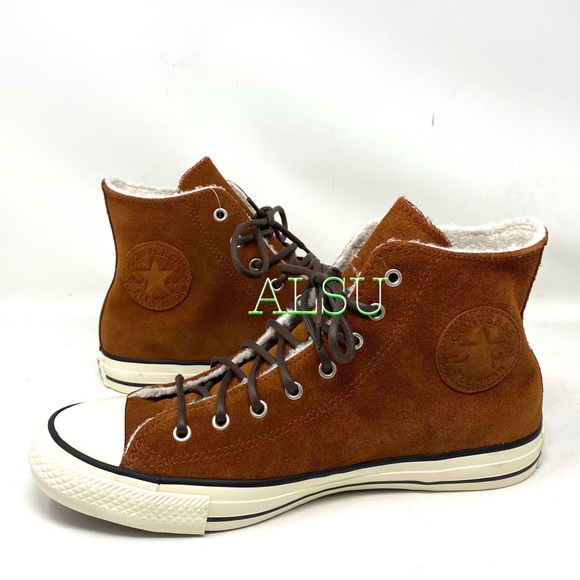 Converse Shoes - Converse Ctas High Suede Fur Cinnamon Women Sneake